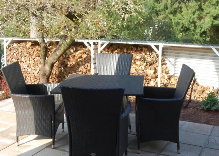 Wohnung mit Kamin Terrasse und Grill in der Nähe von Nürnberg